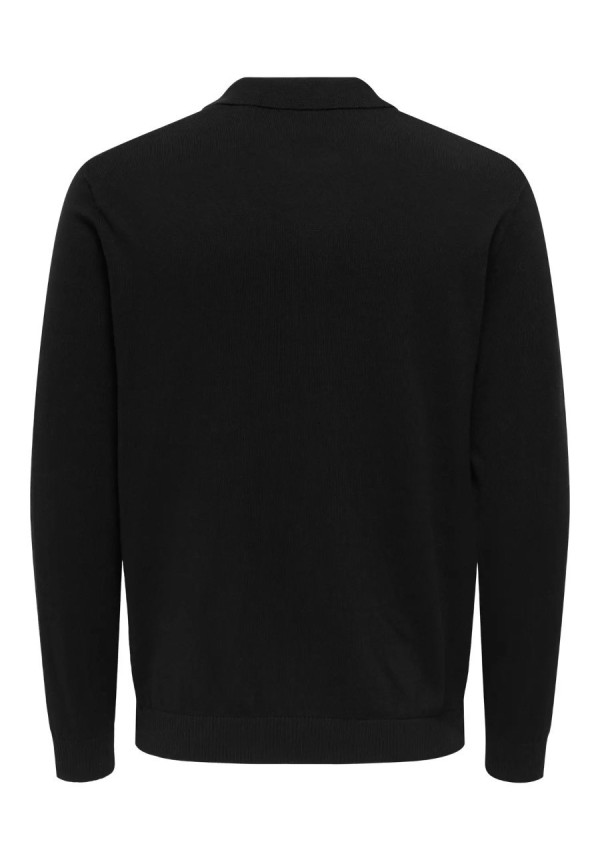 ONSLOUI REG 12 LS MEL POLO KNIT NOOS