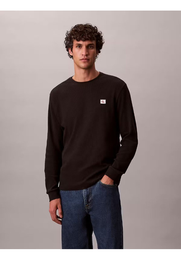 LS WAFFLE BADGE CREWNK TEE