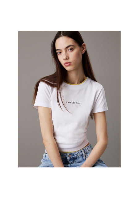 Camiseta Calvin Klein Jeans Gradient blanco para Mujer