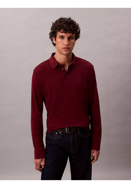 CK LS SUPIMA COTTON SOLID POLO