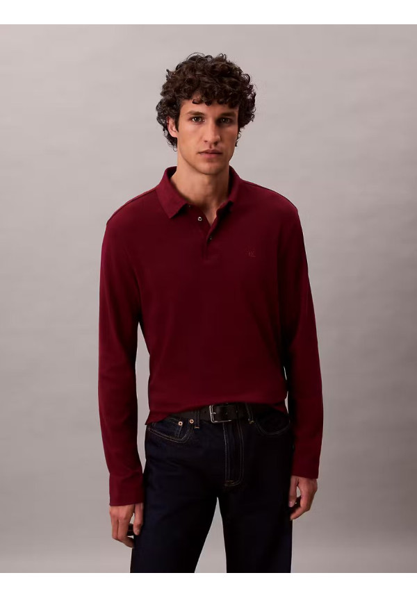 CK LS SUPIMA COTTON SOLID POLO