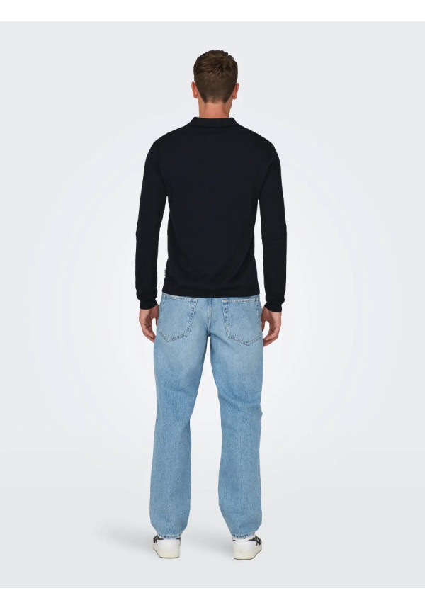 ONSWYLER LIFE REG 14 LS POLO KNIT NOOS