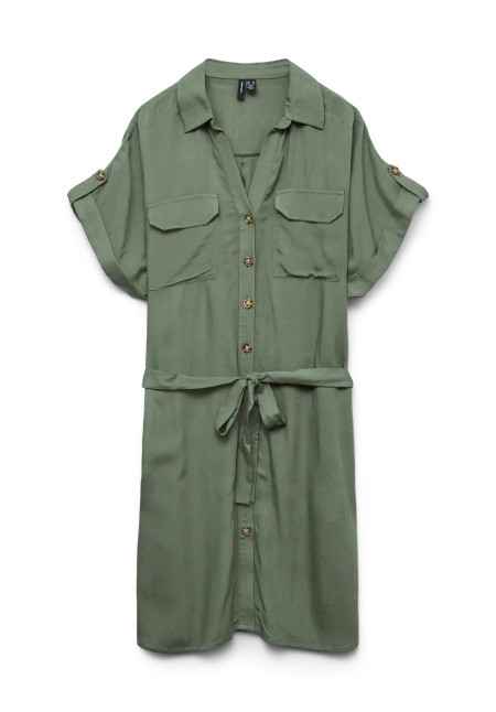 VMBUMPY SS SHORT SHIRT DRESS WVN NOOS