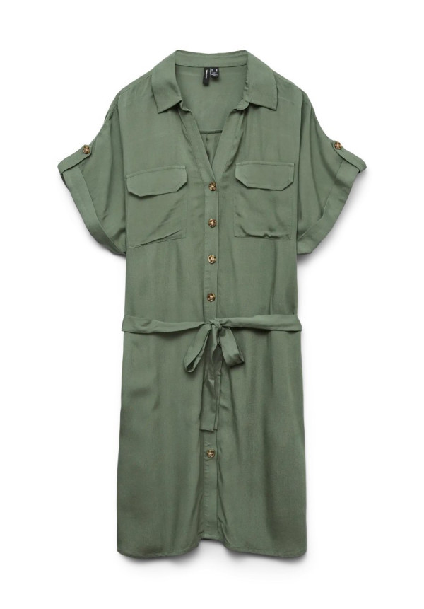VMBUMPY SS SHORT SHIRT DRESS WVN NOOS