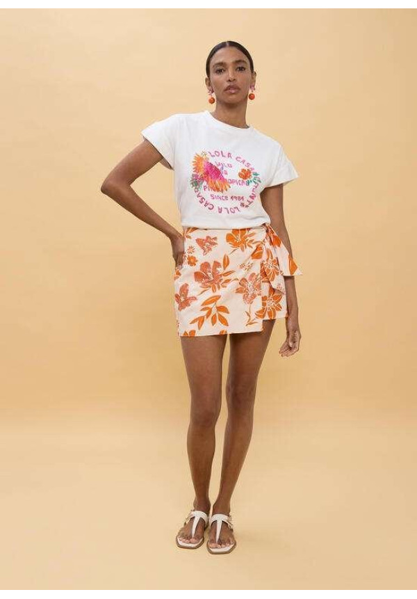 Falda pantalón palmeras a tono