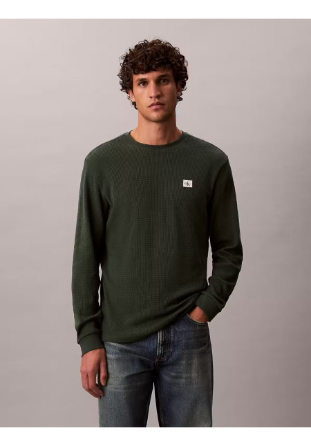 LS WAFFLE BADGE CREWNK TEE