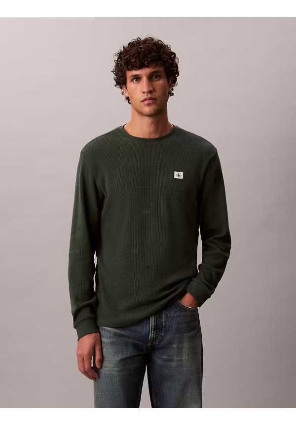 LS WAFFLE BADGE CREWNK TEE