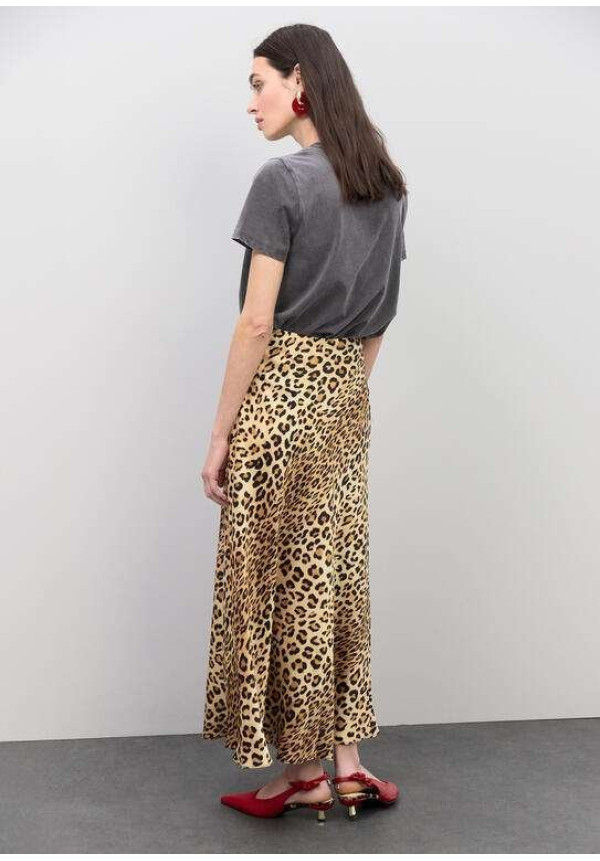 Falda satinada animal print