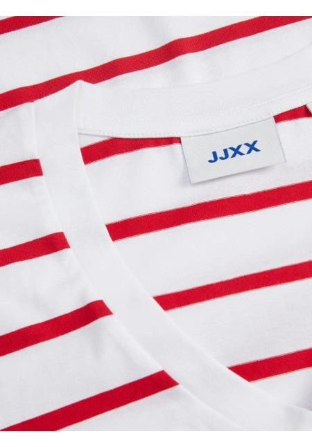 JXANNIE REG VNECK STRIPE SS TEE JRS SN
