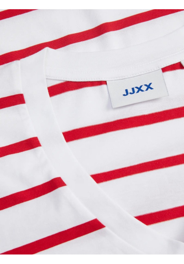 JXANNIE REG VNECK STRIPE SS TEE JRS SN