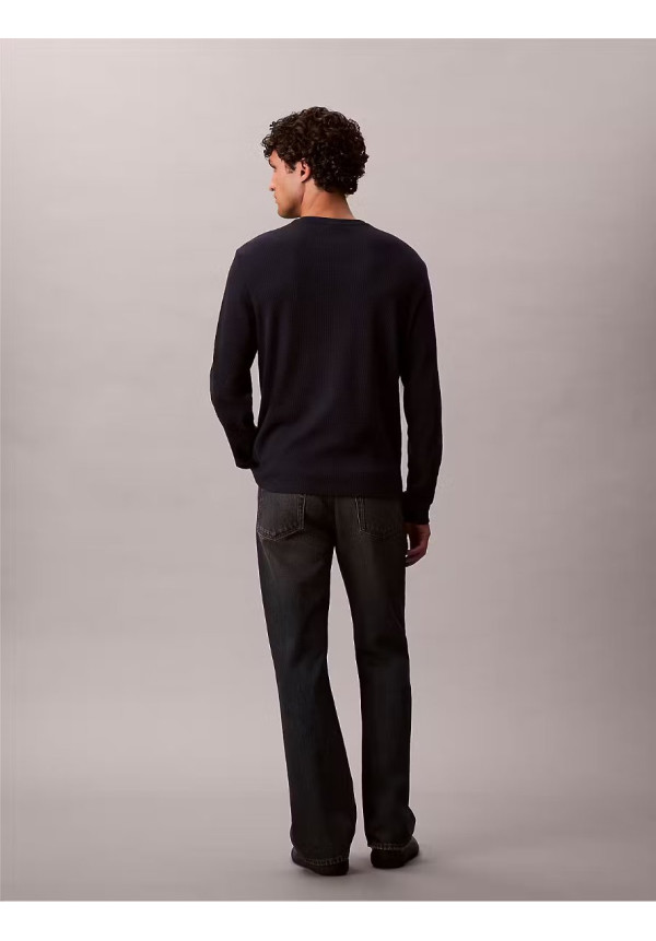 LS WAFFLE BADGE CREWNK TEE