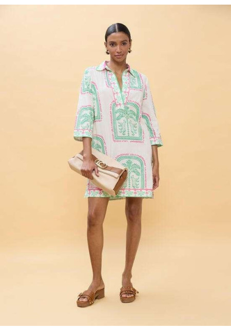 Vestido corto estampado tipo thai