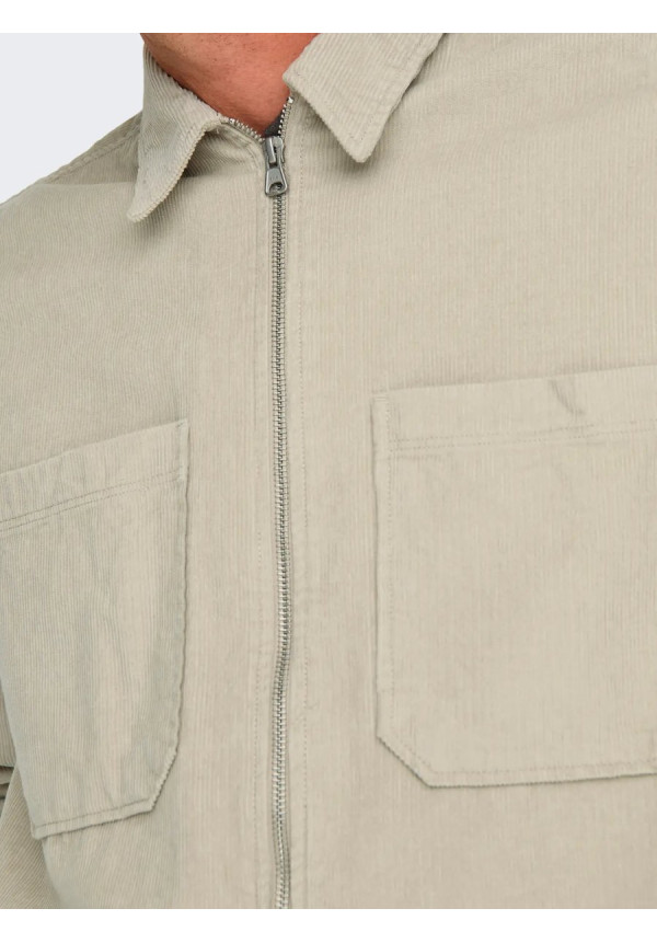 ONSALP 14W RLX 2PKT WASHD CORD ZIP NOOS