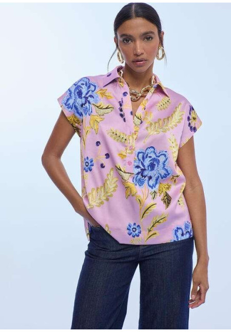 Blusa print flores