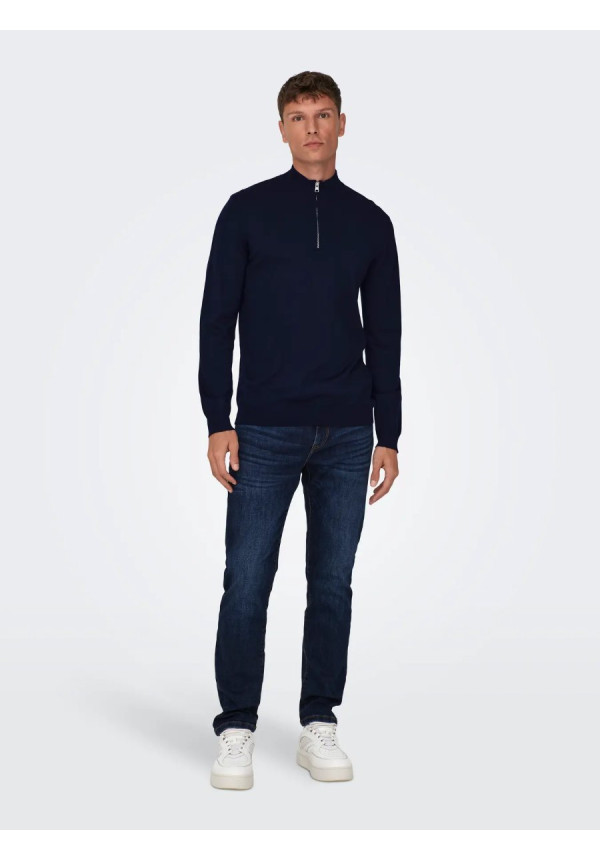 ONSWYLER LIFE REG 14 HALF ZIP KNIT NOOS