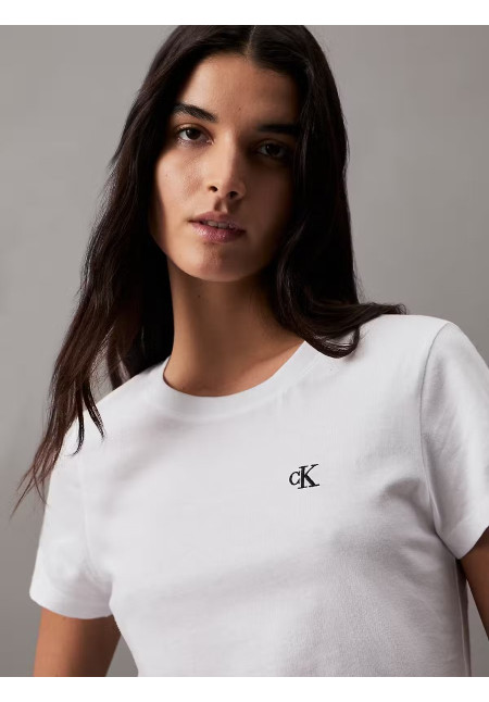 CK EMBROIDERY SLIM TEE