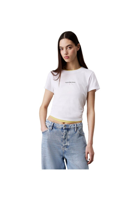 Camiseta Calvin Klein Jeans Gradient blanco para Mujer