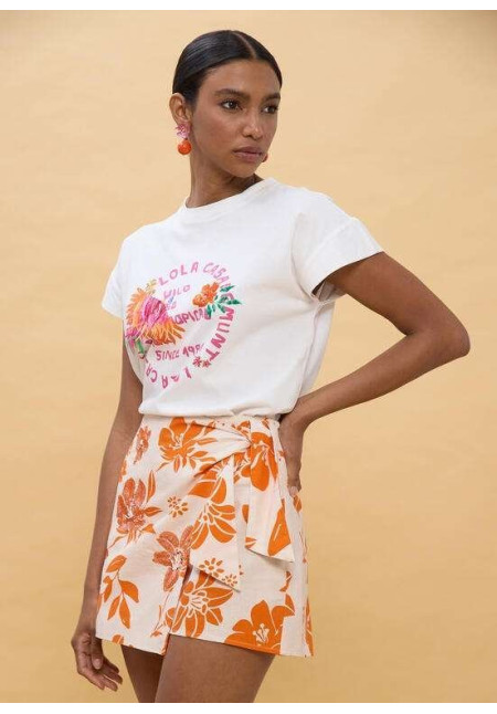 Falda pantalón palmeras a tono