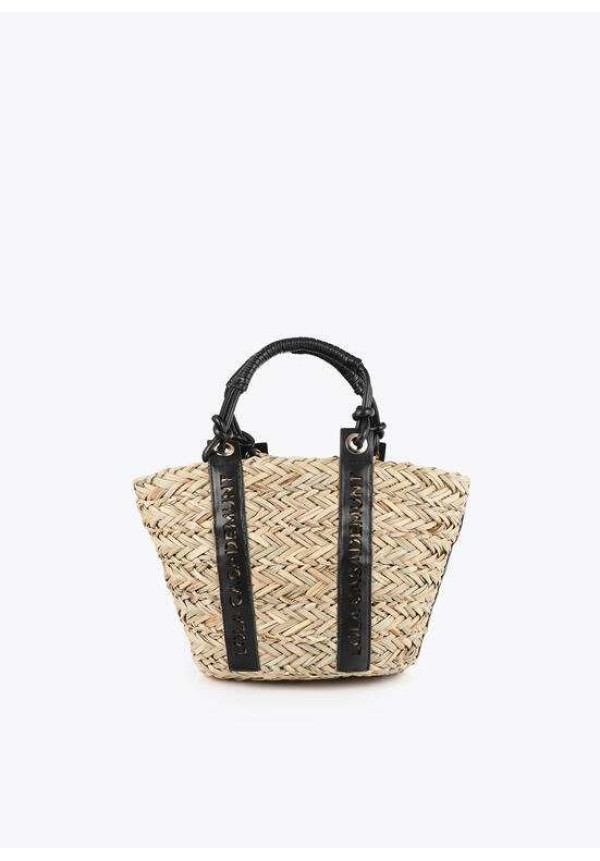 Mini capazo detalle asa logo troquelado